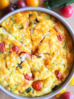 Goat Cheese, Tomato, and Zucchini Frittata + 6 Healthy Zucchini Recipes | TheRoastedRoot.net