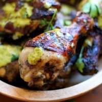 Grilled Chicken with Chimichurri Marinade | TheRoastedRoot.net #dinner #grilling #bbq #healthy #recipe #paleo