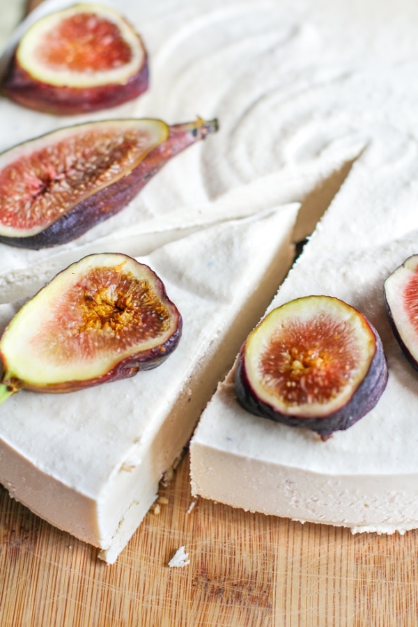 No-Bake Vegan "Cheesecake" - dairy-free, refined sugar-free, and paleo | TheRoastedRoot.net #glutenfree #healthy #dessert