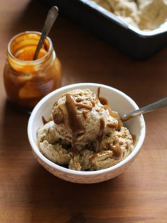 Dulce de Leche Coconut Milk Ice Cream - dairy-free, refined sugar-free, and paleo | TheRoastedRoot.net