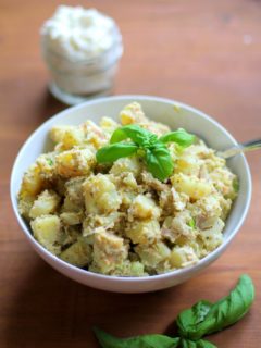 Ricotta Pesto Potato Salad | TheRoastedRoot.net #healthy #side_dish #vegetarian