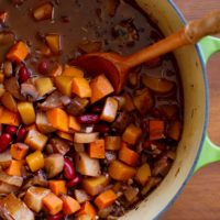 Warmly-Spiced Butternut Squash and Root Vegetable Chili | TheRoastedRoot.net #healthy #recipe #NobleVinesDines