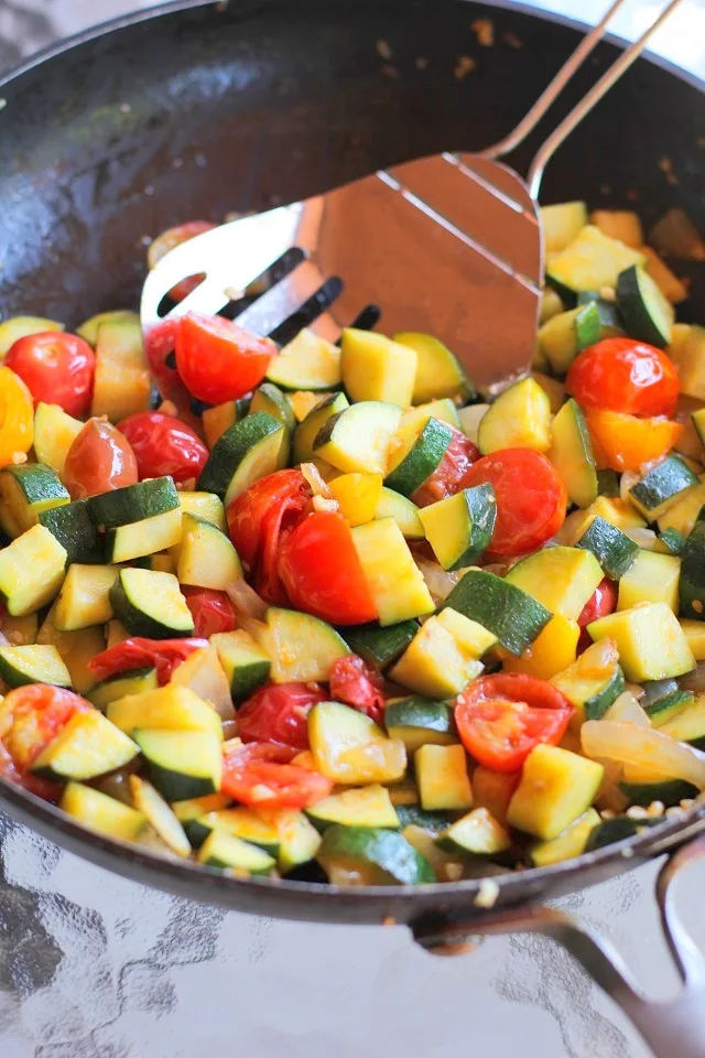Goat Cheese, Tomato, and Zucchini Frittata + 6 Healthy Zucchini Recipes | TheRoastedRoot.net