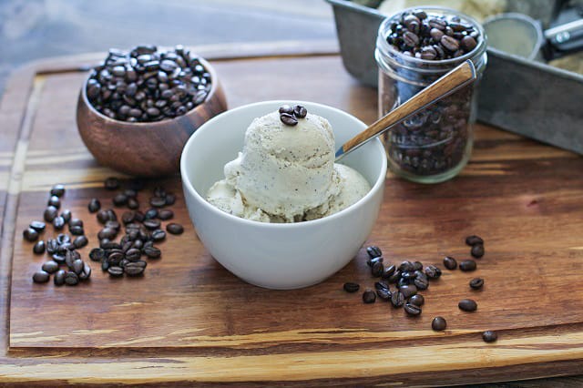 Paleo Coffee Ice Cream - a dairy-free, refined sugar-free, healthier version of the classic dessert