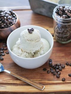 Paleo Coffee Ice Cream - a dairy-free, refined sugar-free, healthier version of the classic dessert