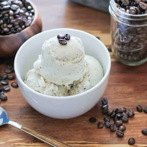 Paleo Coffee Ice Cream - a dairy-free, refined sugar-free, healthier version of the classic dessert