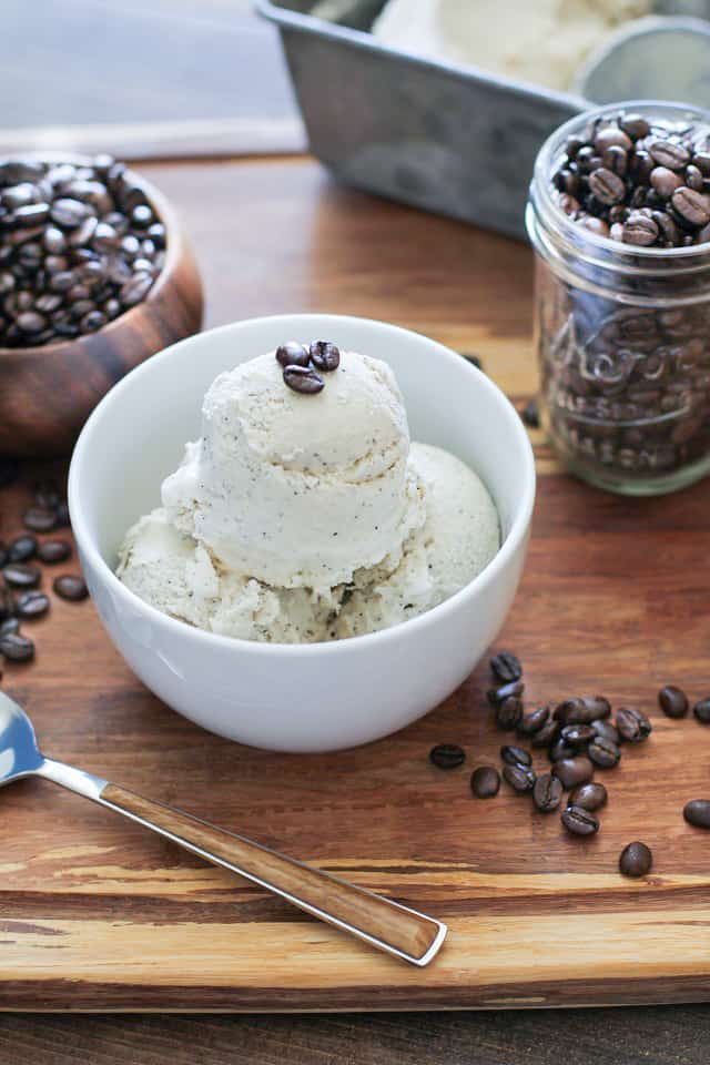 Paleo Coffee Ice Cream - a dairy-free, refined sugar-free, healthier version of the classic desser
