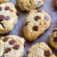 Grain-Free Chocolate Chip Orange Ginger Scones made with almond flour and sweetened with pure maple syrup | TheRoastedRoot,net #glutenfree #healthy #recipe