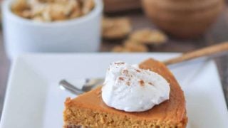 Paleo Pumpkin Pie - made with all whole food ingredients, this dessert is dairy-free, refined sugar-free, grain-free, and healthy!