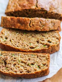 Paleo Zucchini bread made with almond flour, tapioca flour, and coconut flour - naturally sweetened, grain-free and gluten-free zucchini bread recipe