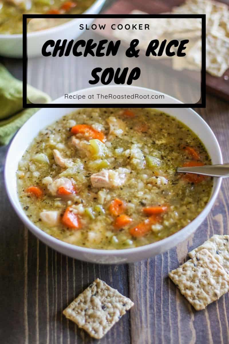 Crock Pot Chicken Soup with Rice - an easy recipe made conveniently in your crock pot or slow cooker! Recipe post includes Instant Pot instructions.