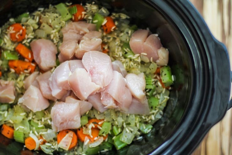 How to make crock pot chicken and rice soup