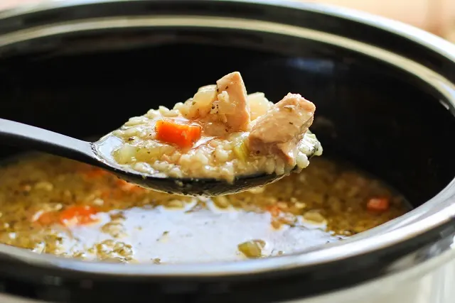 Crock Pot Chicken And Rice Soup The Roasted Root