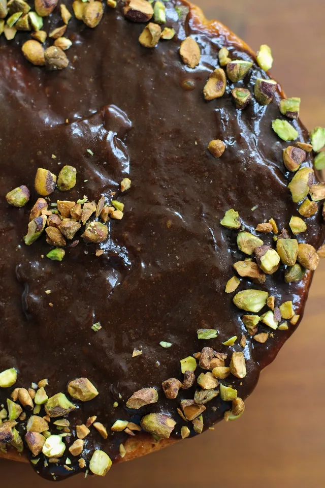 Gluten-Free Kabocha Squash Spice Cake with Chai Caramel - naturally sweetened and healthy! | TheRoastedRoot.net #cake #dessert #healthy #fall #recipe