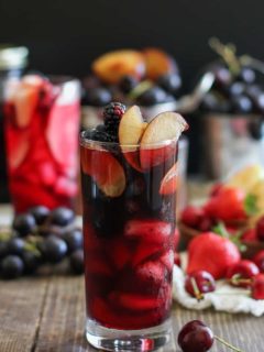 Halloween Sangria - two recipes for making a creepy Halloween cocktail that happens to be naturally sweetened