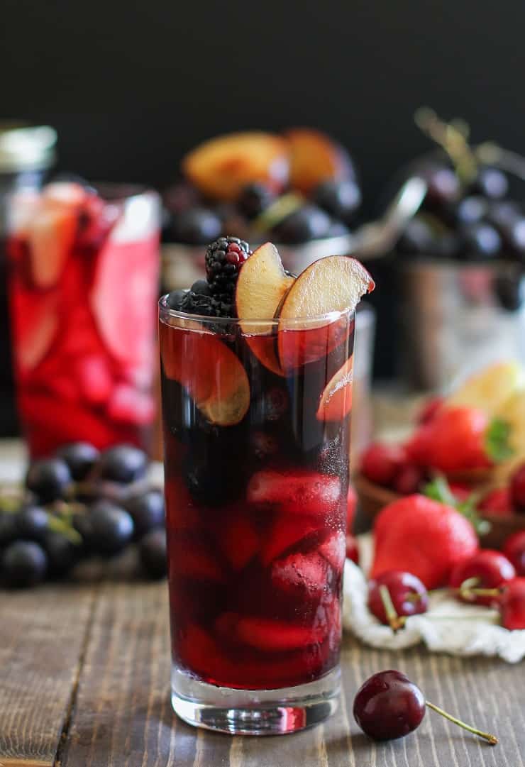 Halloween Sangria - two recipes for making a creepy Halloween cocktail that happens to be naturally sweetened