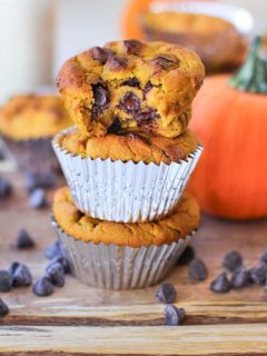 Paleo Chocolate Chip Muffins - grain-free, dairy-free, refined sugar-free, and healthy!