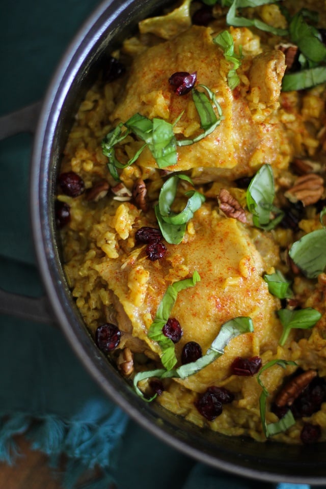 One-Pot Chicken Biryani - a healthy and filling paleo meal | TheRoastedRoot.net #recipe #glutenfree #dinner