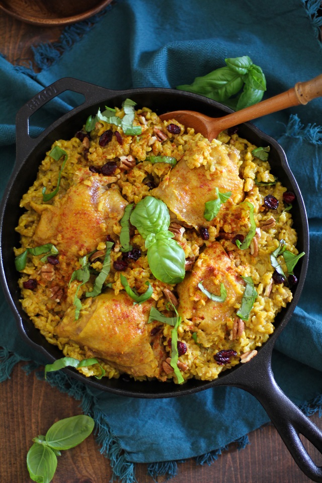 One-Pot Chicken Biryani - a healthy and filling paleo meal | TheRoastedRoot.net #recipe #glutenfree #dinner