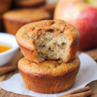 Grain-Free Apple Cinnamon Muffins - naturally sweetened and gluten-free, made with @BobsRedMill almond flour and tapioca flour | TheRoastedRoot.net #healthy #breakfast #recipe #paleo