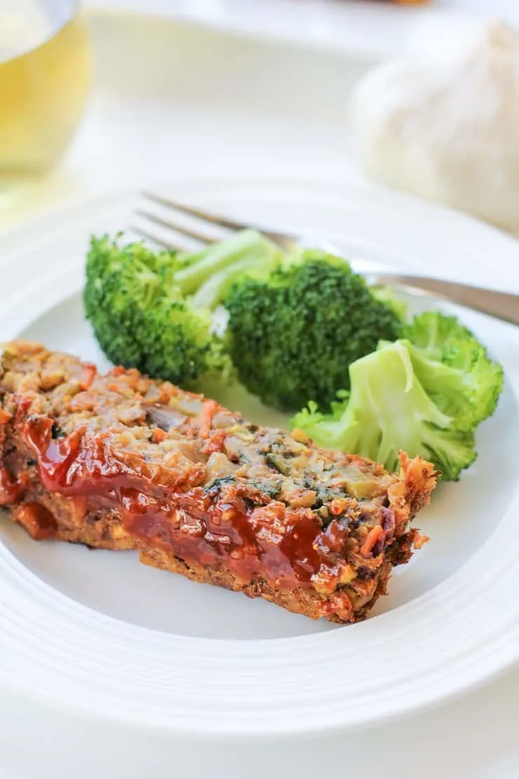 Thai Vegan Meatloaf made with lentils and brown rice. Packed with vegetables and spiced to perfection! #glutenfree #dinner #recipe