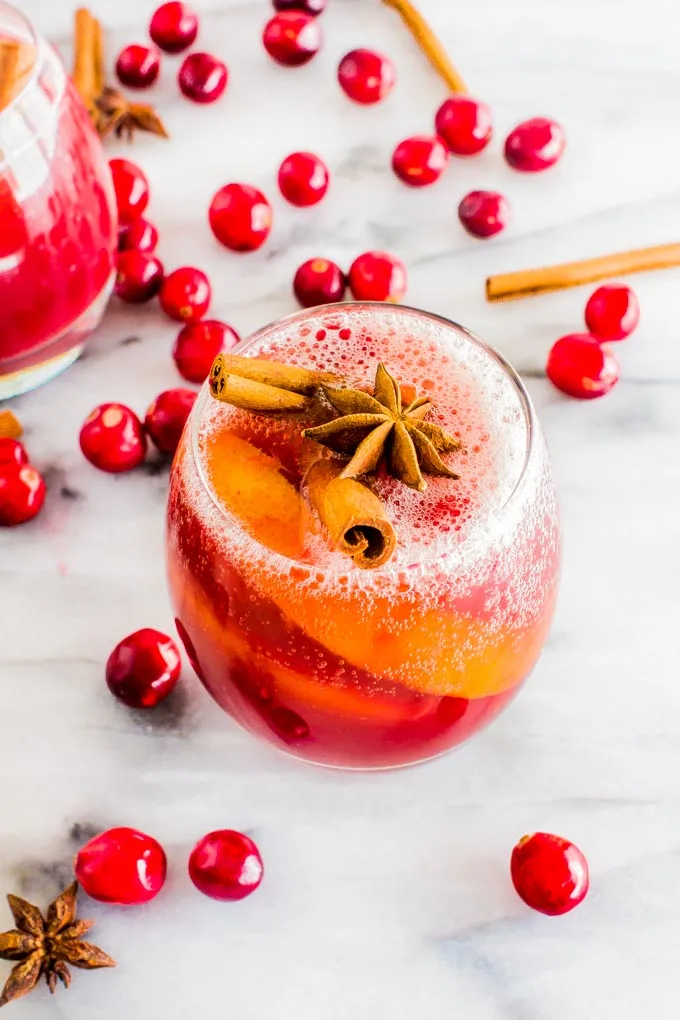 Winter Sangria (non-alcoholic!!) + 5 Healthy Cranberry Recipes