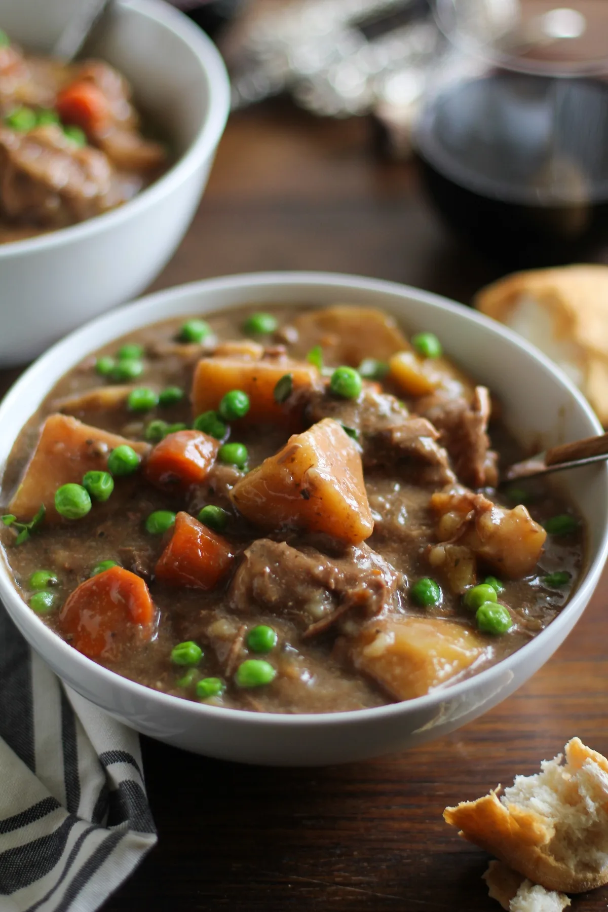 Crock Pot Beef Stew - an easy and hearty recipe made in your slow cooker | TheRoastedRoot.net #recipe #dinner #meal #glutenfree
