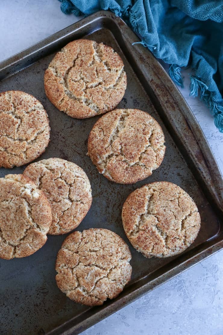 Grain-Free Snickerdoodles - refined sugar-free, dairy-free, and paleo snickerdoodles for a healthy dessert!