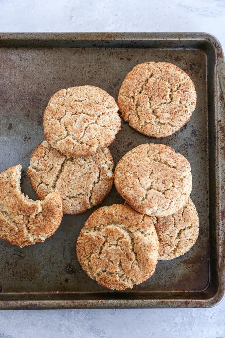 Grain-Free Snickerdoodles - refined sugar-free, dairy-free, and paleo snickerdoodles for a healthy dessert!