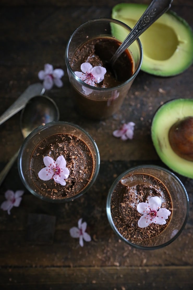 Healthy 4-Ingredient Chocolate Mousse | TheRoastedRoot.net #recipe #dessert #paleo