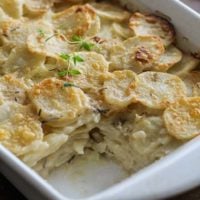 Herbed Coconut Milk Potatoes Au Gratin - a lightened up version of the classic dish #glutenfree