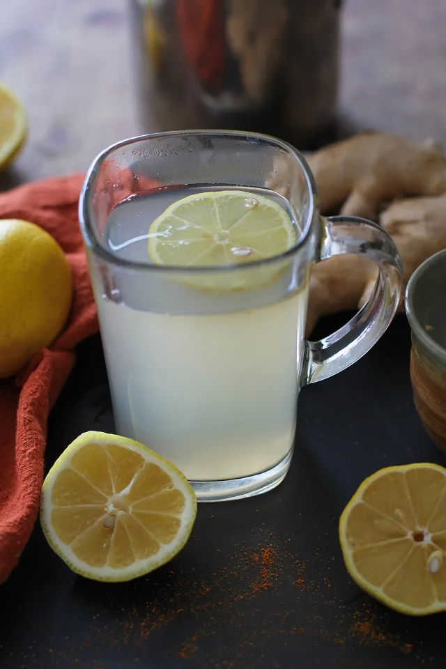 Lemon-Ginger Detox Tea - an immunity boosting elixir TheRoastedRoot.net #healthy #drink #recipe #tea