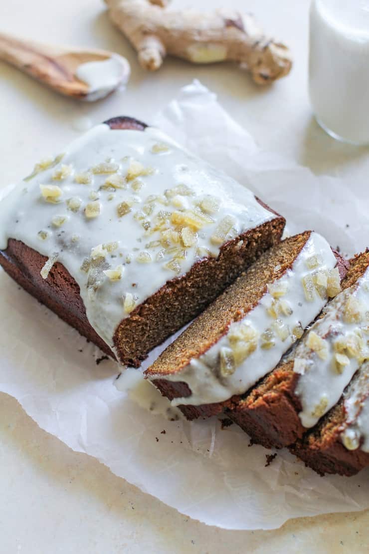 Paleo Gingerbread Loaf - Grain-free, naturally sweetened, moist, healthy, and delicious!