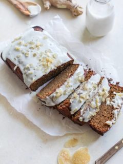 Paleo Gingerbread Loaf - Grain-free, naturally sweetened, moist, healthy, and delicious!