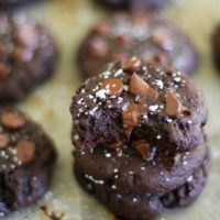 Gluten-Free Salted Double Chocolate Buckwheat Cookies - naturally sweetened, and healthy - TheRoastedRoot.net