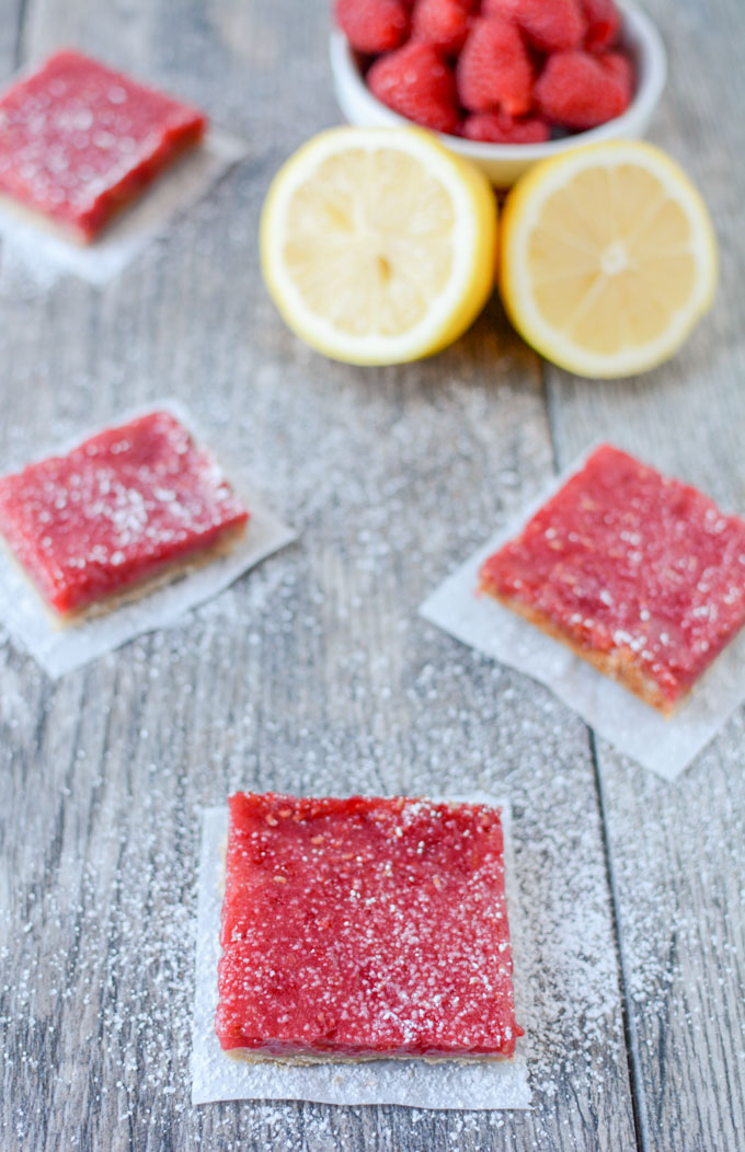 Small Batch Lemon Raspberry Bars + 5 healthy ways to eat citrus fruit