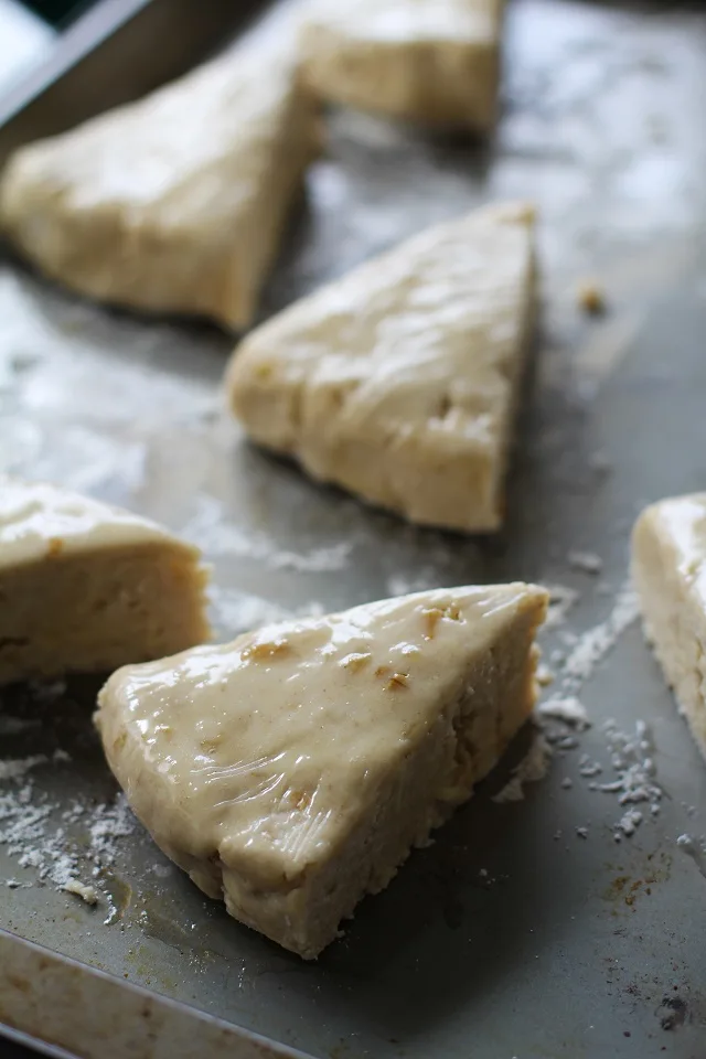 Gluten-Free Maple Walnut Scones with Maple Glaze | TheRoastedRoot.net #breakfast #recipe