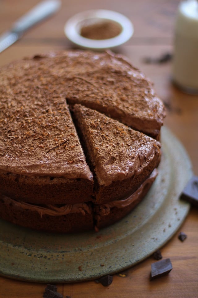 Chocolate Beet Cake with Chocolate Coconut Frosting - gluten-free and refined sugar free | TheRoastedRoot.net