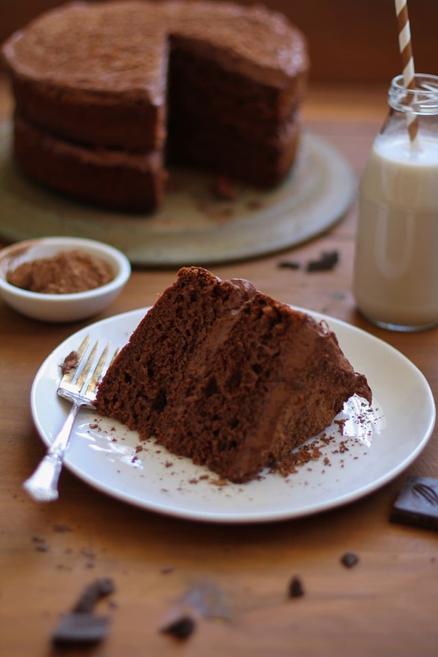 Chocolate Beet Cake with Chocolate Coconut Frosting - gluten-free and refined sugar free | TheRoastedRoot.net