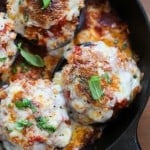 Mozzarella Stuffed Portobello Mushrooms | TheRoastedRoot.net #healthy #vegetarian #recipe