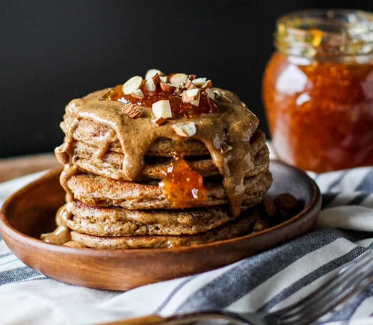 Paleo Almond Flour Protein Pancakes - keto, grain-free, dairy-free, easy healthy pancake recipe