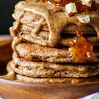 Keto Almond Butter Protein Pancakes - grain-free, dairy-free, low-carb, healthy gluten-free pancake recipe