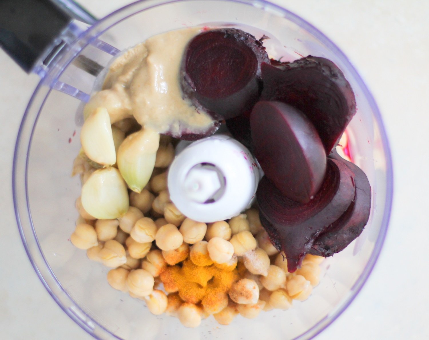 Roasted Beet and Garlic Hummus | TheRoastedRoot.net #superfood #appetizer #recipe #healthy