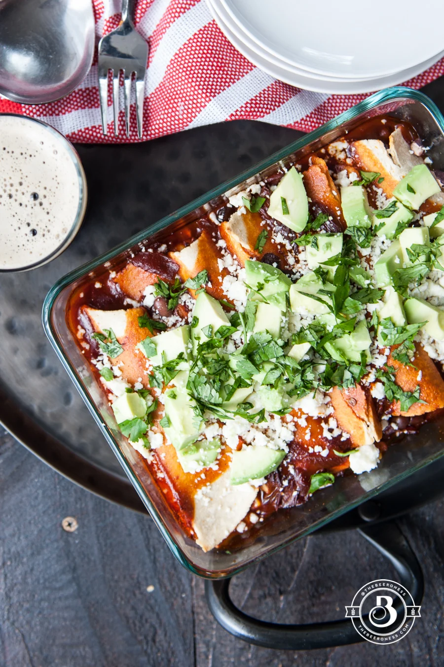 Corn and Black Bean Enchiladas with Chipotle Stout Red Sauce + 26 Recipes for a Vegetarian Cinco de Mayo