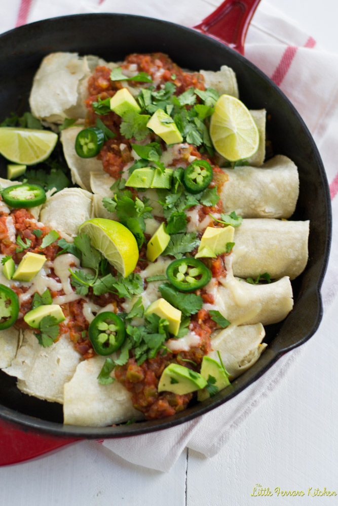 Butternut Squash Black Bean Enchiladas Ranchero + 26 Recipes for a Vegetarian Cinco de Mayo