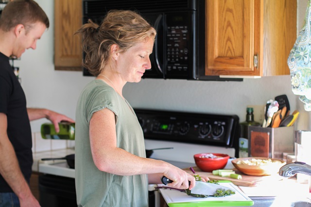 Mediterranean Hummus with Pesto and Feta | TheRoastedRoot.net #appetizer #healthy #recipe