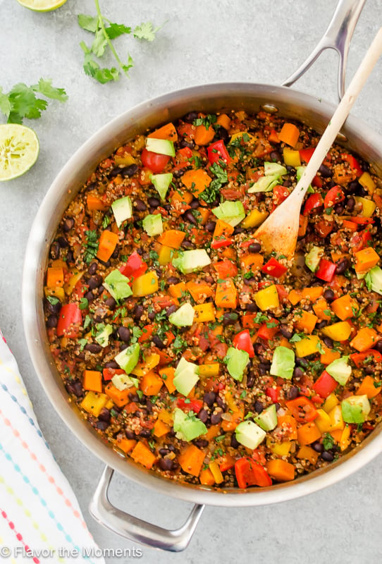 One Pot Mexican Black Bean Sweet Potato Quinoa + 26 Recipes for a Vegetarian Cinco de Mayo