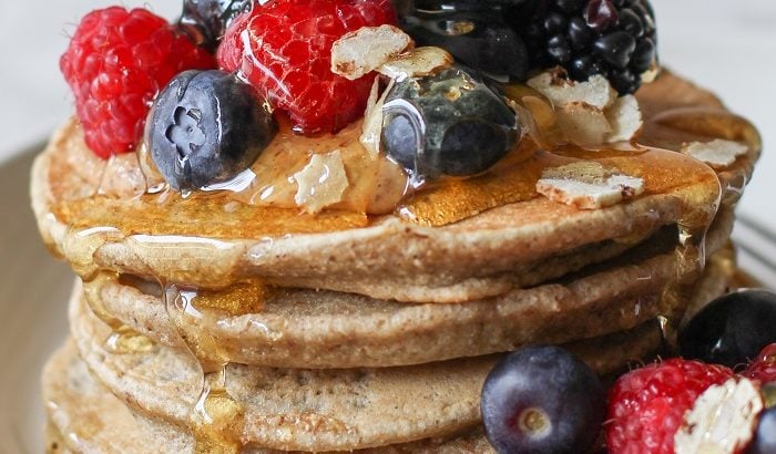 Tiger Nut Flour Pancakes grain-free and paleo | TheRoastedRoot.net #breakfast #recipe #glutenfree