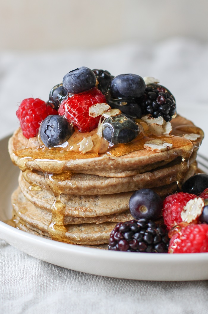 Tiger Nut Flour Pancakes grain-free and paleo | TheRoastedRoot.net #breakfast #recipe #glutenfree