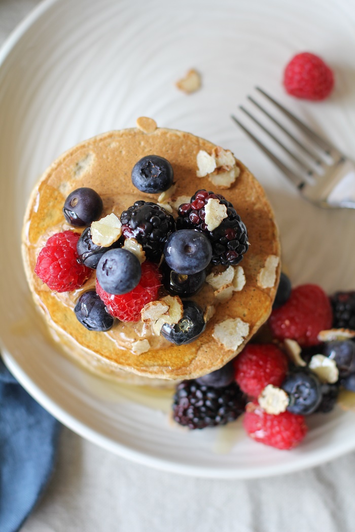 Tiger Nut Flour Pancakes grain-free and paleo | TheRoastedRoot.net #breakfast #recipe #glutenfree